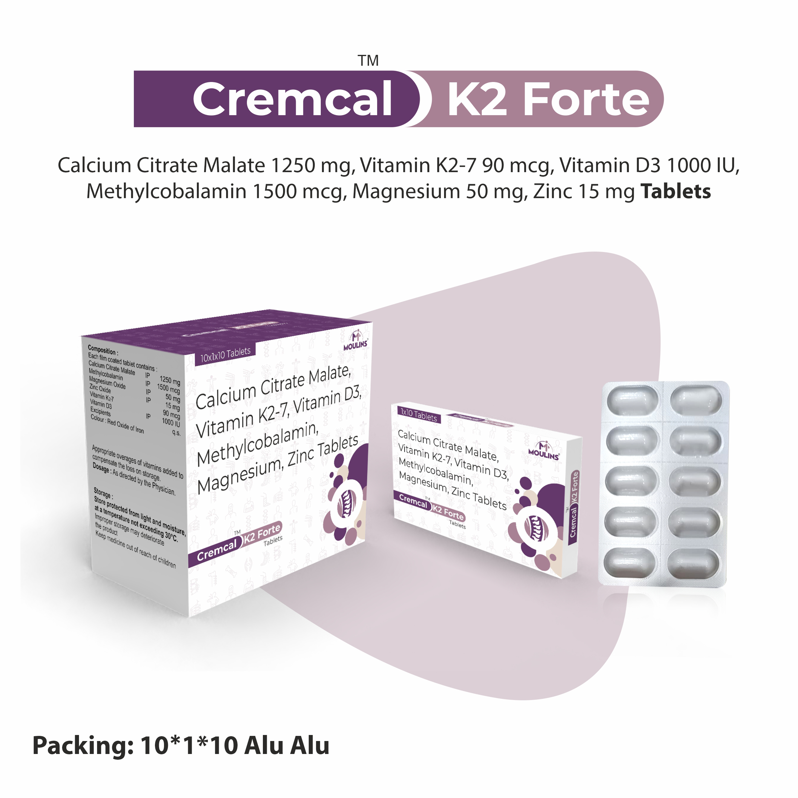 CREMCAL-K2 FORTE 10*1*10 TAB